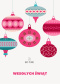 Kartka na Życzenia Świąteczna - Pink Bombka