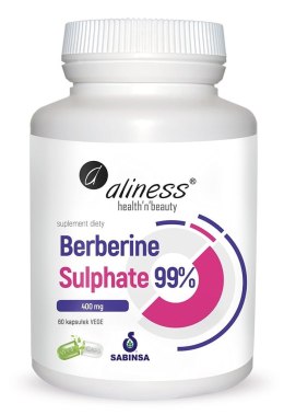 Berberyna Aliness | Berberine Sulphate 99% | 400 mg | 60 kapsułek wege