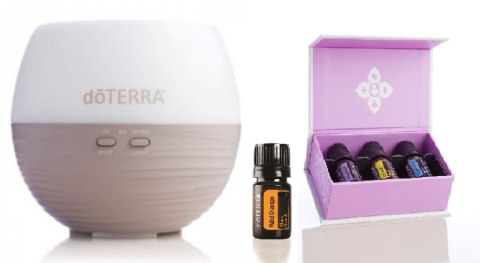 ZESTAW - Dyfuzor Petal - Olejek Lawenda | Cytryna | Mieta Pieprzowa | Pomarańcz - doTERRA