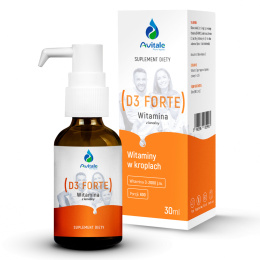 Witamina D3 Forte w kroplach Aliness Avitale | 30 ml