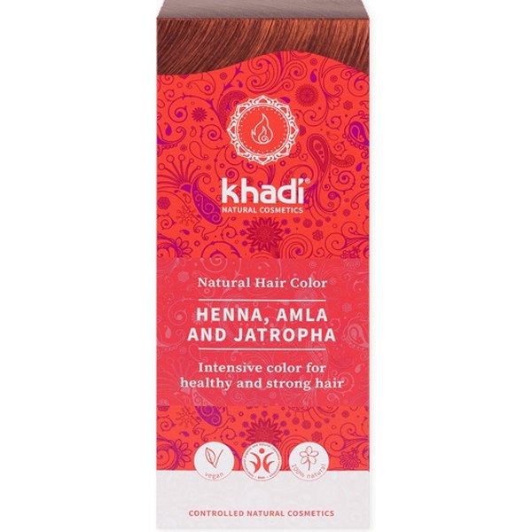 Henna naturalna z amlą i jatrophą, 100 g Khadi