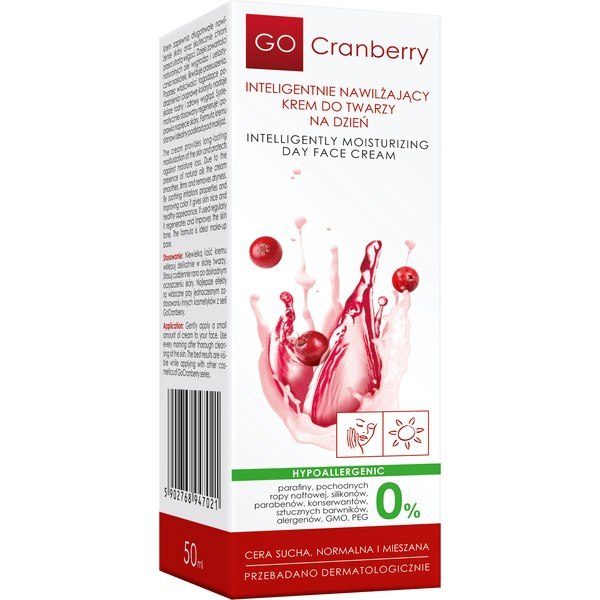 Inteligentnie nawilżający krem na dzień, 50 ml GoCranberry