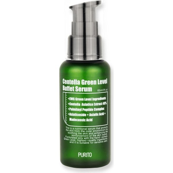 Centella Green Level Buffet Serum - Odżywcze serum do twarzy z 49% ekstraktem z wąkrotki azjatyckiej, 60 ml Purito