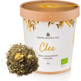 Clea - organiczna mięta z koszyczkami rumianku, 30 g Brown House & Tea