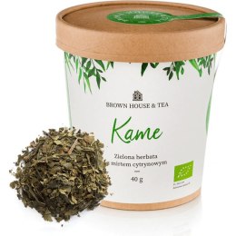 Kame - organiczna zielona herbata sencha z mirtem cytrynowym, 40 g Brown House & Tea