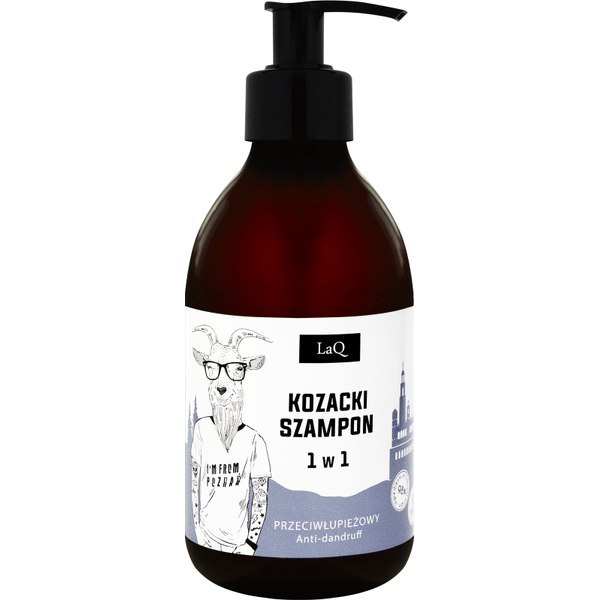 Kozioł - Przeciwłupieżowy szampon dla mężczyzn 1w1, 300 ml LAQ
