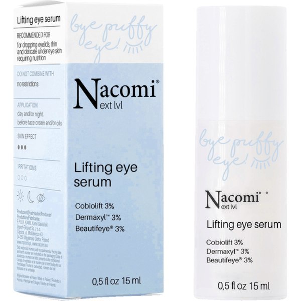 Next level - Serum pod oczy na opuchnięcia i opadającą powiekę, 15 ml Nacomi