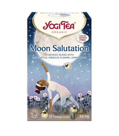 Herbata - Powitanie Księżyca - MOON SALUTATION - eukaliptus, hibiskus, melisa (17 x 1,8 g) 30,6 g - YOGI TEA