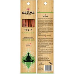Naturalne indyjskie kadzidła - Yoga & meditation, 15 Sattva Ayurveda