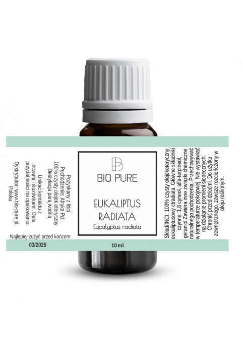 Eukaliptus radiata - Olejek eteryczny BIO PURE | 10 ml