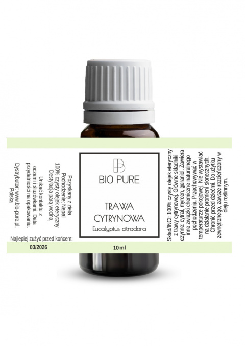 Olejek eteryczny Trawa cytrynowa BIO PURE 10 ml