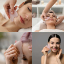 Guasha – Rose Quartz – Naturalny masaż twarzy – Narzędzie poprawiające samopoczucie
