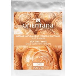 Maska tkaninowa z naturalnego jedwabiu - Śluz ślimaka Orientana