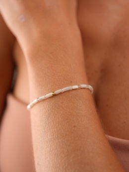 bransoletka z cytrynem masą perłową