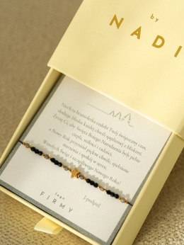 alt: bransoletka turmalin kwarc dymny hematyt swiateczna bynadi