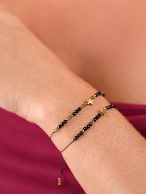 Bransoletka Świąteczna z dedykacją - Złota Gwiazda | byNADI