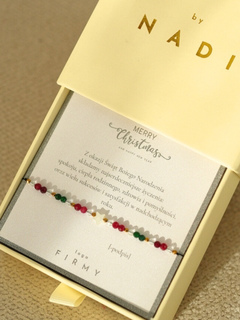 bransoletka świąteczna z rubinu Rubinowa Gwiazdka byNAD