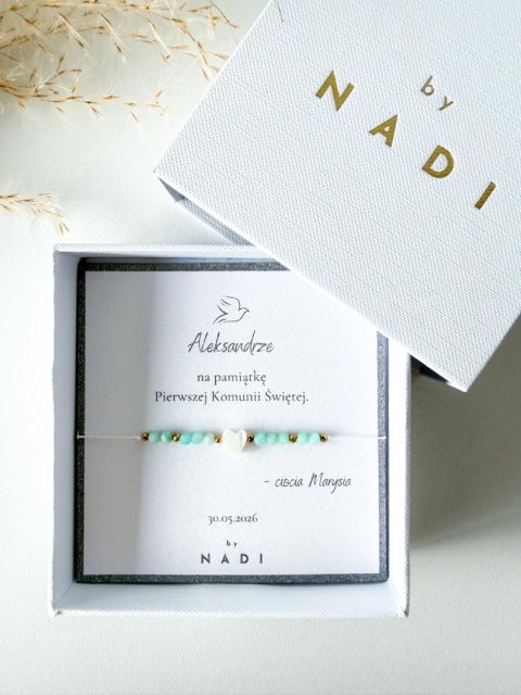 Bransoletka personalizowana na komunię świętą