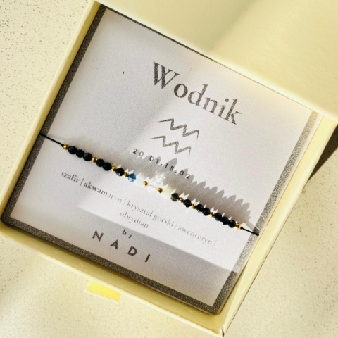 Bransoletka znak zodiaku Wodnik No3 - byNADI
