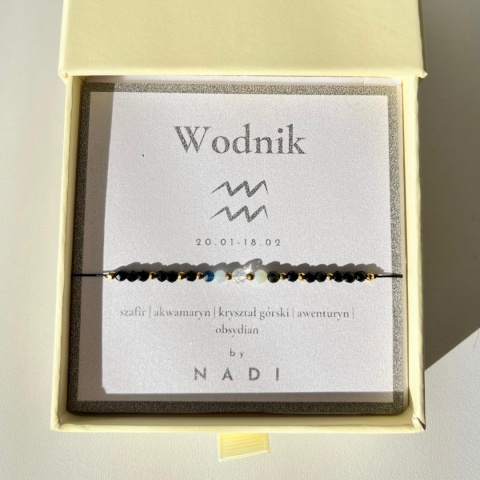 Bransoletka znak zodiaku Wodnik No3 - byNADI