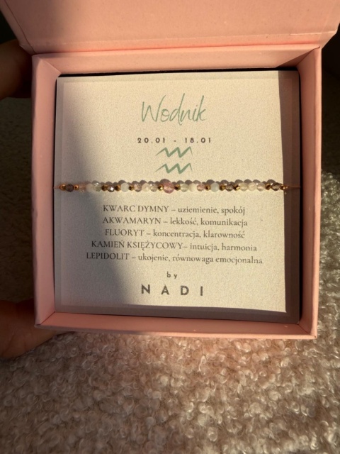 bransoletka z kamieni naturalnych dla wodnika