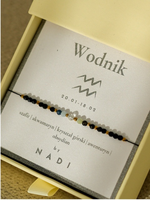 bransoletka zodiakalna wodnik kamienie naturalne