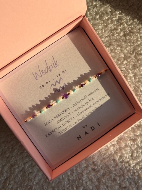 Bransoletka znak zodiaku Wodnik No1 - byNADI