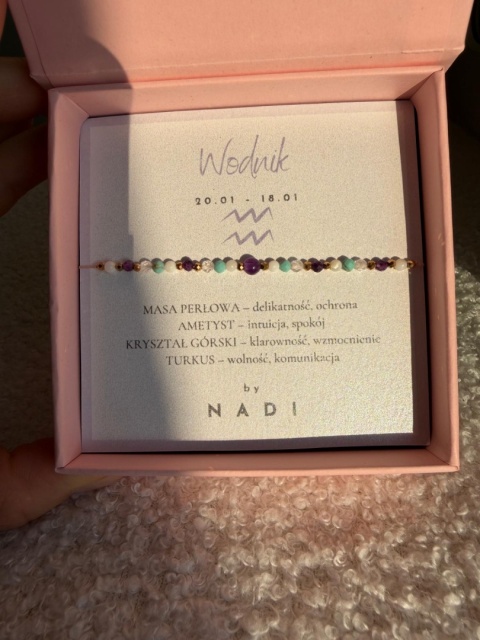 Bransoletka znak zodiaku Wodnik No1 - byNADI