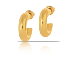 Kolczyki pękate półkola złote ZOYA