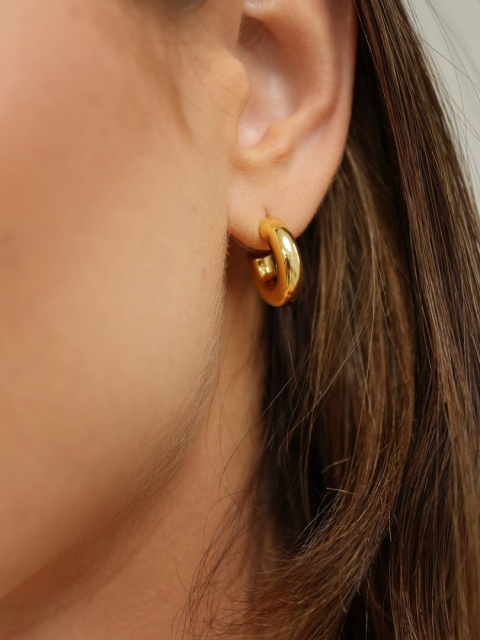 Kolczyki pękate półkola złote ZOYA