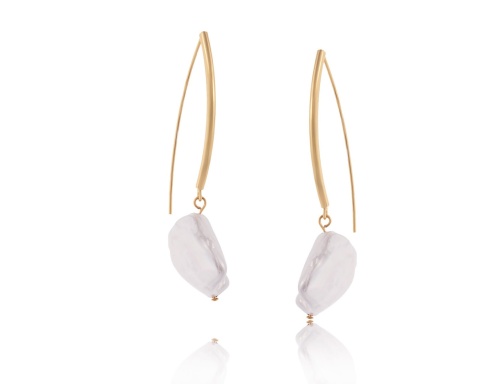 Kolczyki perły Barokowe wiszące SOLEA