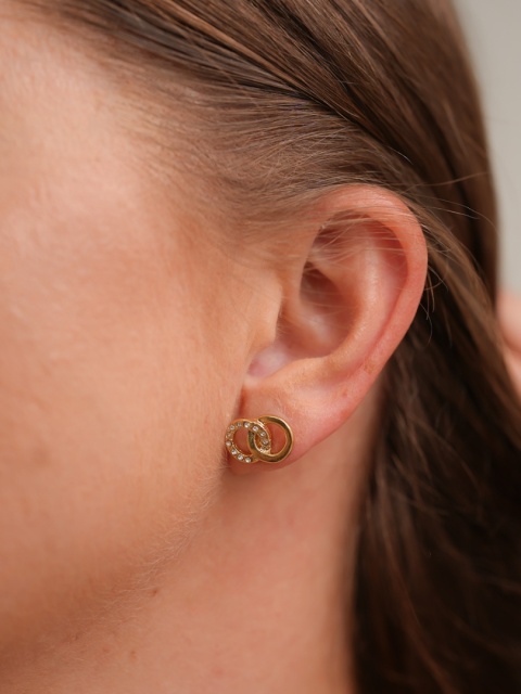 Kolczyki obrączki z kryształkami MELA