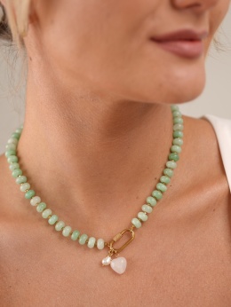 naszyjnik jadeit zielony serce