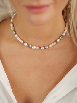 Naszyjnik Grace - perła słodkowodna i porcelana | byNADI
