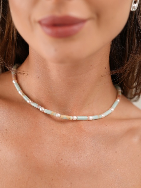 naszyjnik thalassa amazonit perła bynadi