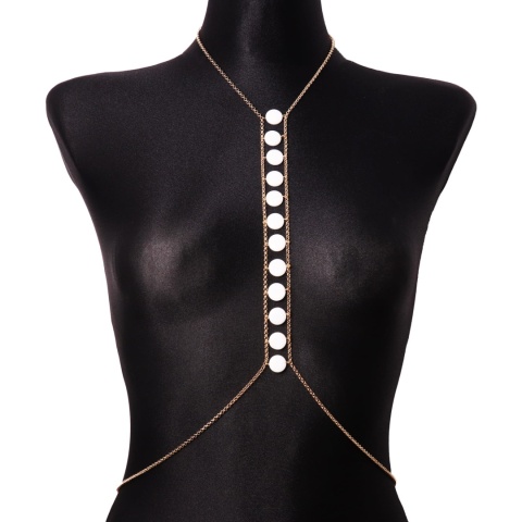 Naszyjnik na ciało z agatami - Body Chain