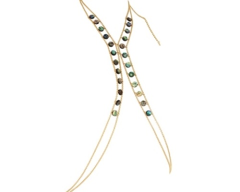 Naszyjnik na ciało z muszlami abalone - Body Chain