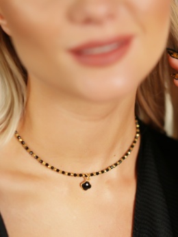 Naszyjnik z kamieni naturalnych czarny kwarc - Misti - NADI