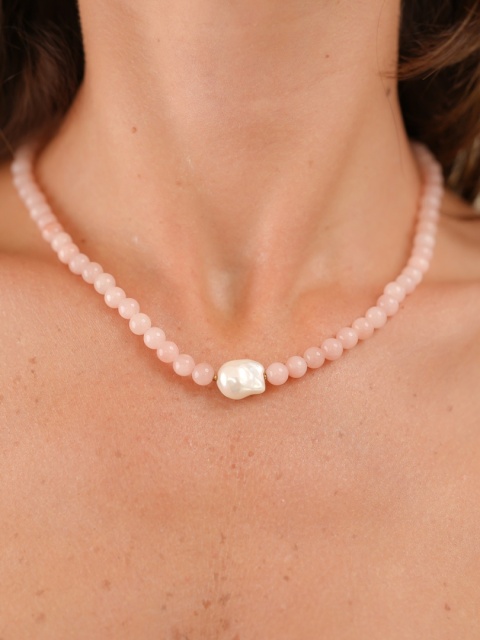 Naszyjnik Flori - jadeit perła | byNADI