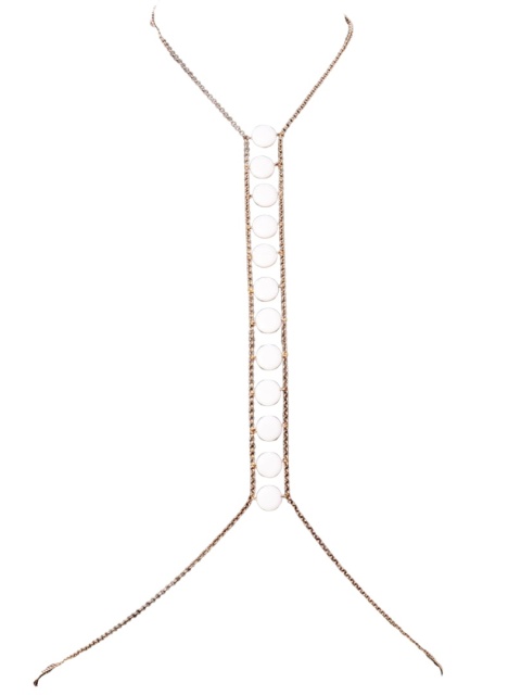 Naszyjnik na ciało z agatami - Body Chain