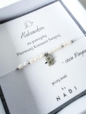 Bransoletka Komunijna dla dziewczynki z dedykacją - Pearl Angel | by NADI