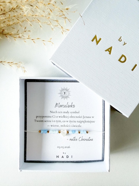 Bransoletka Komunijna dla dziewczynki z dedykacją - Felice Love | by NADI