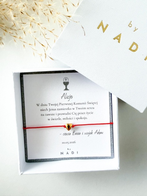 Bransoletka Komunijna dla dziewczynki z dedykacją - Milo | by NADI