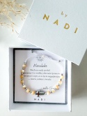 Bransoletka komunijna dla chłopca i dziewczynki z dedykacją - Lumen | by NADI