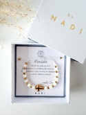 Bransoletka komunijna dla chłopca i dziewczynki z dedykacją - Lumen | by NADI
